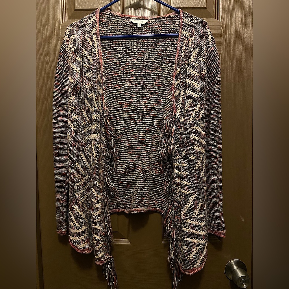 Lucky Brand Cardigan With Fringe Detail